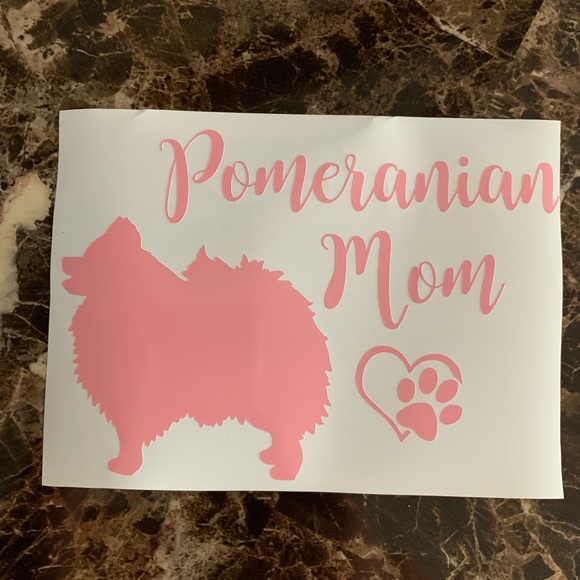 Pomeranian Mom Dog Car Decal Sticker - Picture 2 of 4